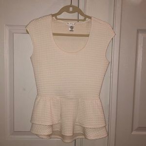 Cream peplum top